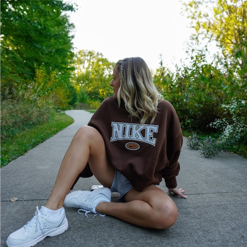 Nike Women's Chocolate Brown Crew Neck Sweater